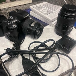 Olympus Black Digital Camera with Dual Lens Kit